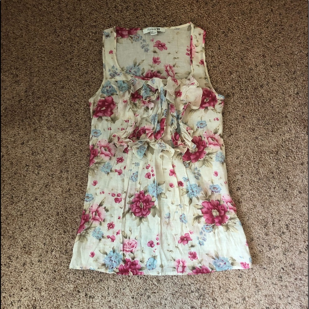 FOREVER 21 FLORAL TANK TOP